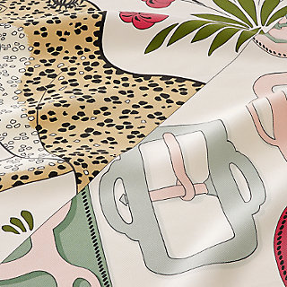 Les Leopards Modernes wash scarf 90 | Hermès Singapore